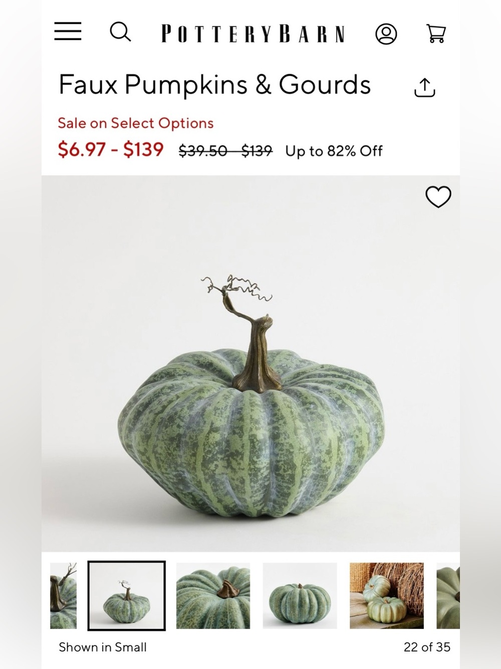Fall Faux LARGE GREEN SPECKLED Pumpkin - Picture 16 of 16